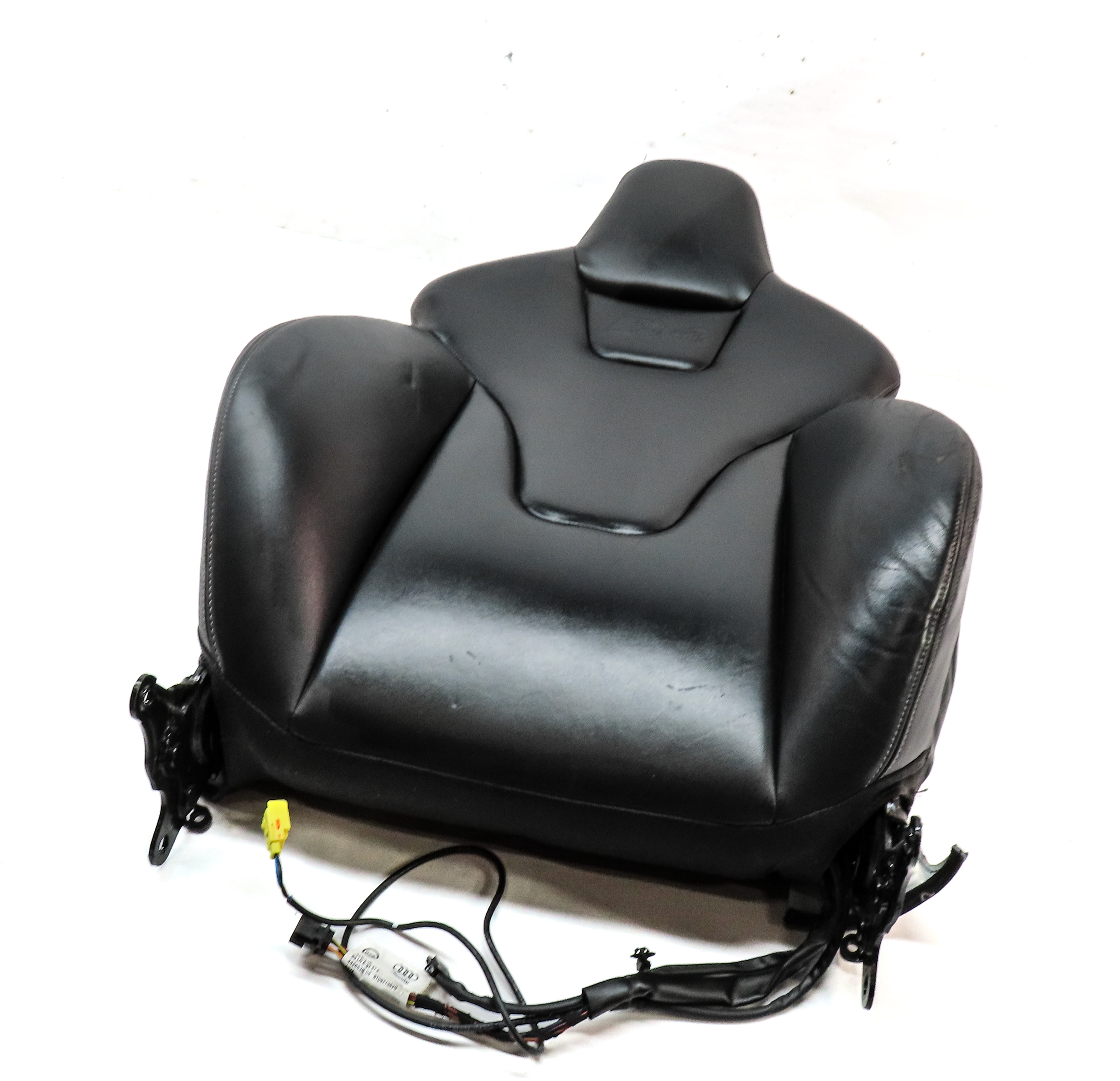 10-13 AUDI S4 (B8 8K) FRONT LEFT UPPER HEATED SPORT SEAT BACK CUSHION (BLACK) — exact item pictured